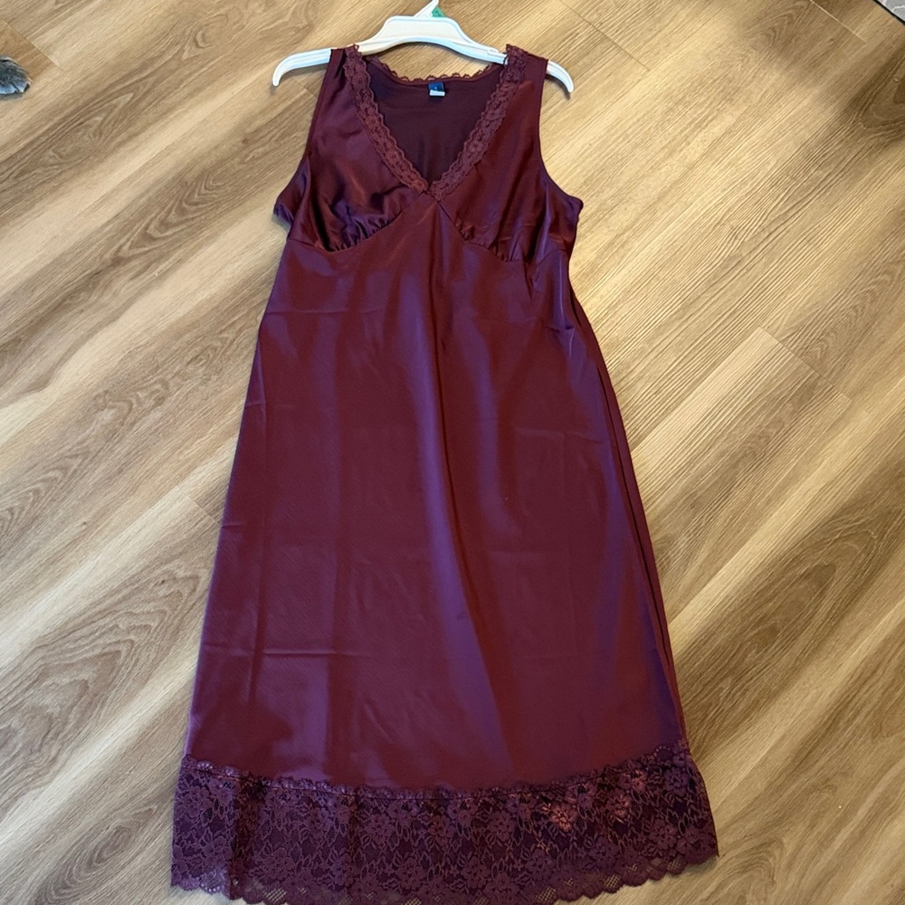 Old Navy Burgundy Lace Chemise